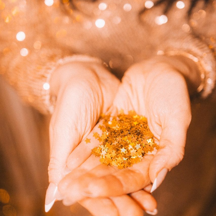 glitter, confetti, party, christmas